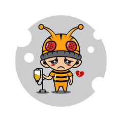 Bee mascot character activity