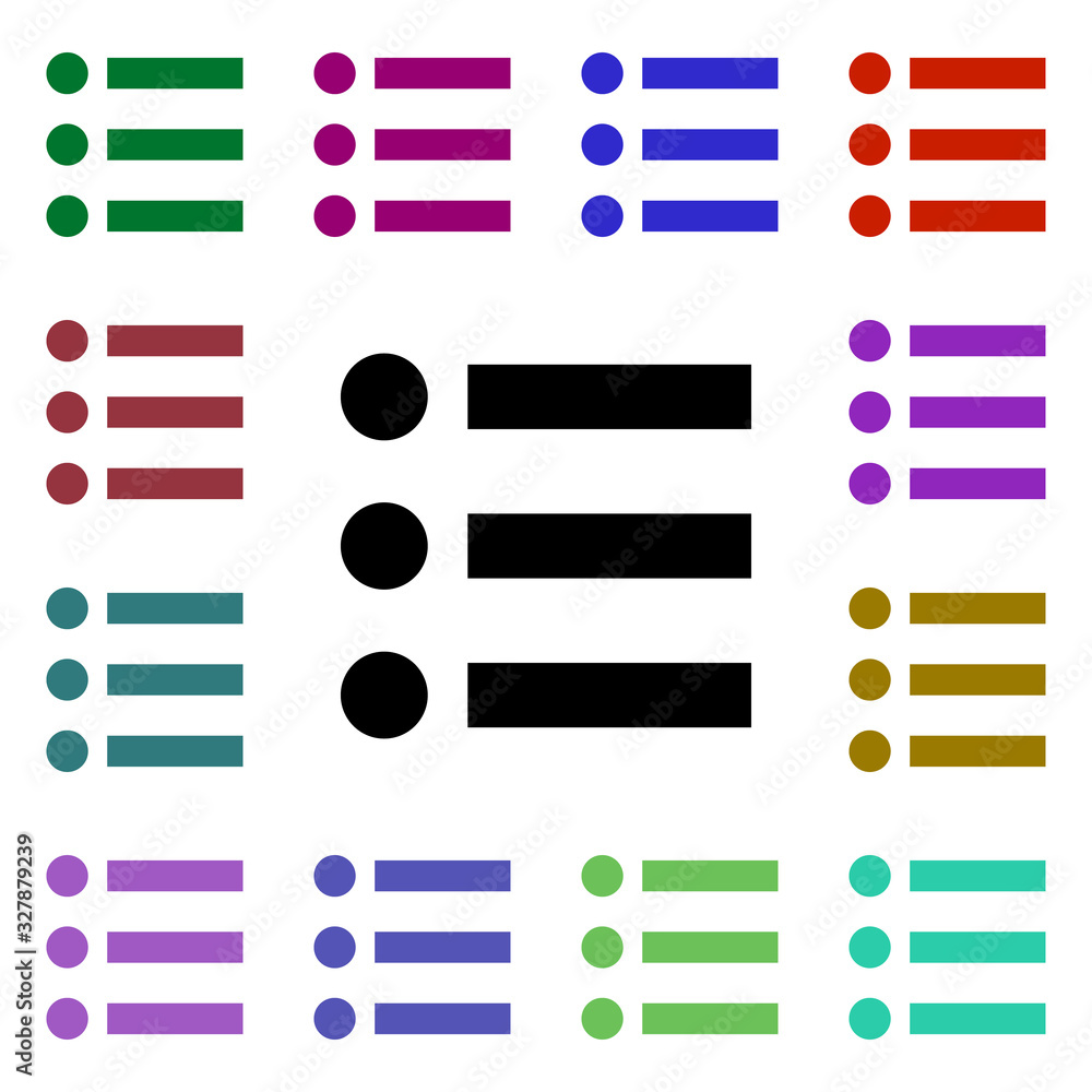 Poster office list multi color style icon. simple glyph, flat vector of web icons for ui and ux, website or