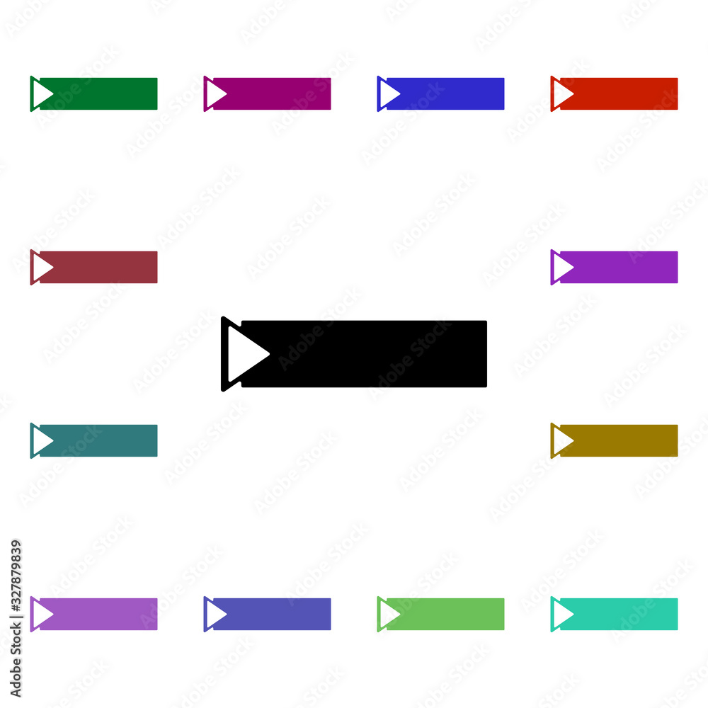 Poster arrow multi color style icon. simple glyph, flat vector of web icons for ui and ux, website or mobil