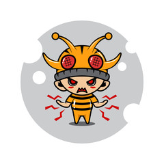 Bee mascot character activity
