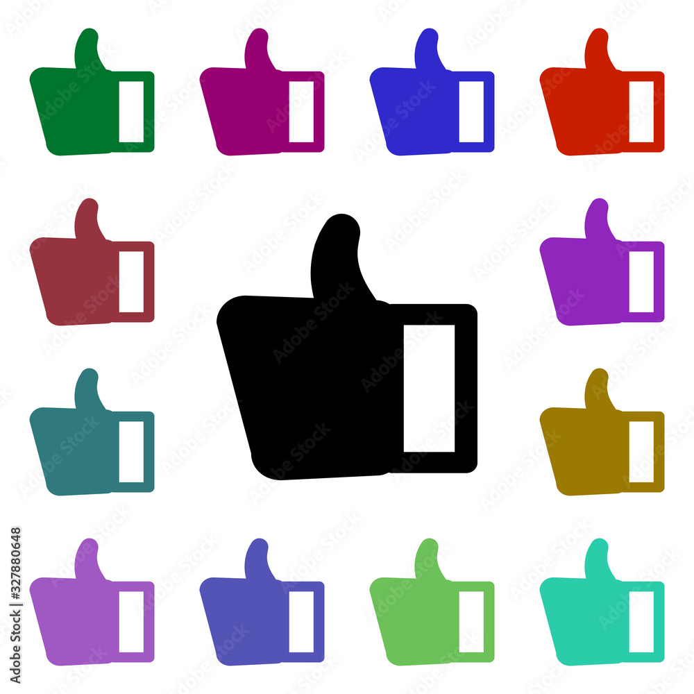 Poster like sign multi color style icon. simple glyph, flat vector of web icons for ui and ux, website or m