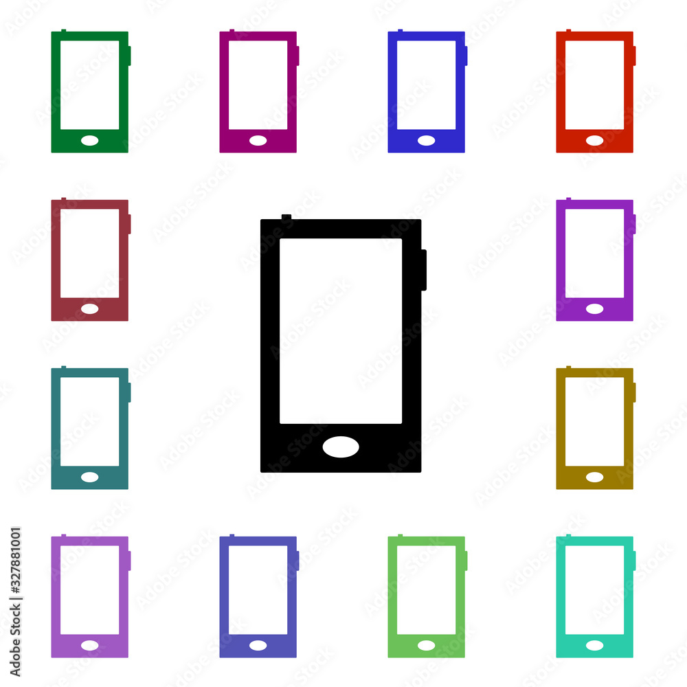 Poster phone multi color style icon. simple glyph, flat vector of web icons for ui and ux, website or mobil