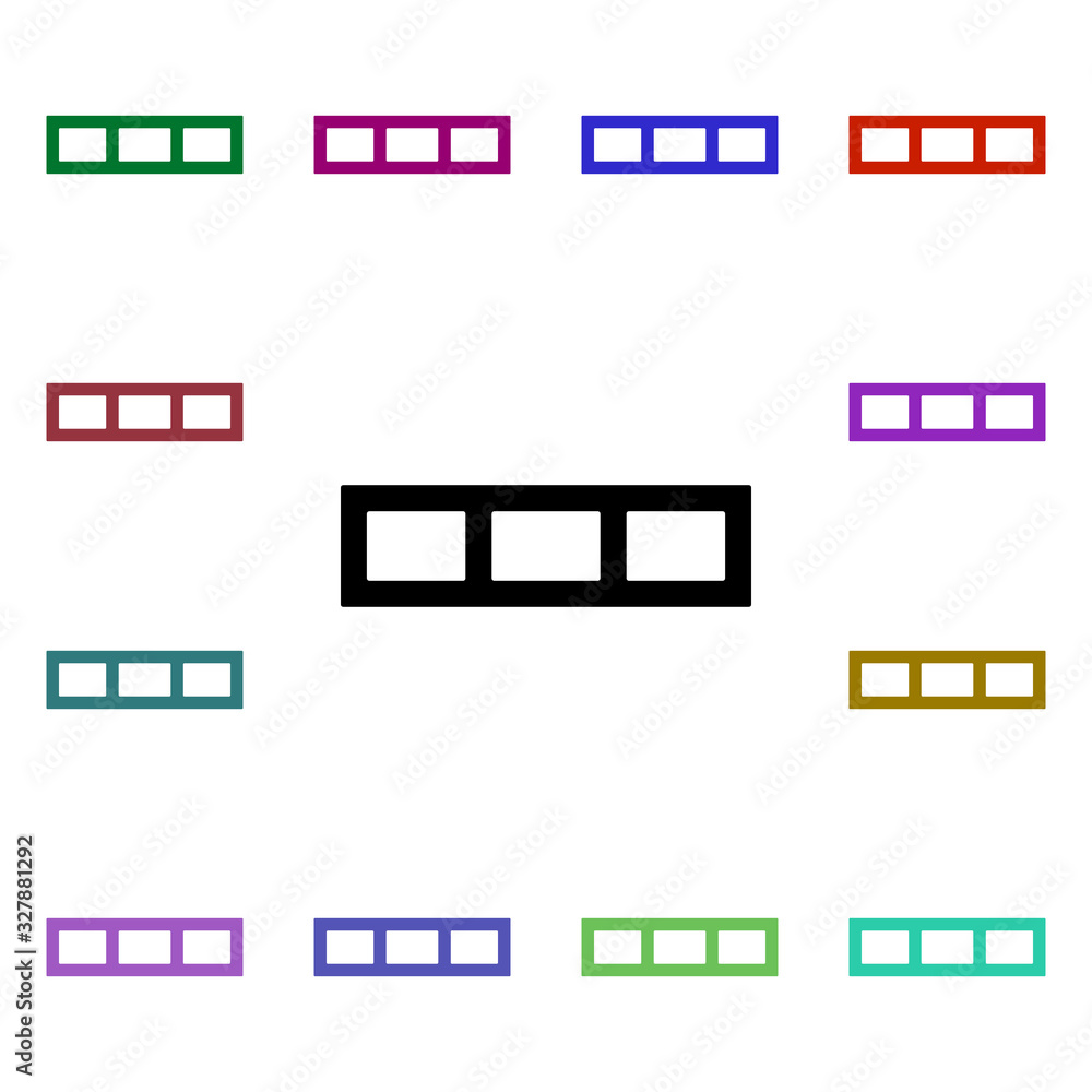 Poster table row multi color style icon. simple glyph, flat vector of web icons for ui and ux, website or m