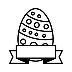 easter egg on white background