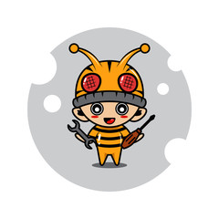 Obraz premium Bee mascot character activity