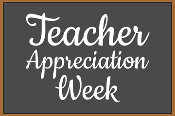 Obraz premium Teacher Appreciation Week. Holiday concept. Template for background, banner, card, poster with text inscription. Vector EPS10 illustration.