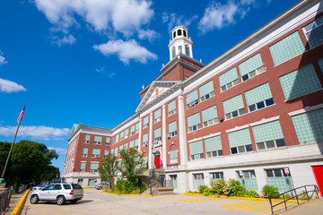 William E Tolman High School in downtown Pawtucket, Rhode Island RI, USA.