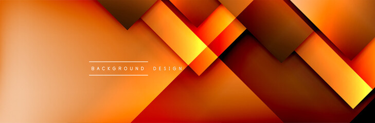 Square shapes composition geometric abstract background. 3D shadow effects and fluid gradients. Modern overlapping forms