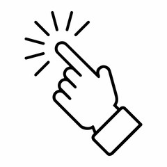 Simple hand icon. Hand clicking icon Finger vector icon. Touch vector icons set. Illustration isolated for graphic and web design.