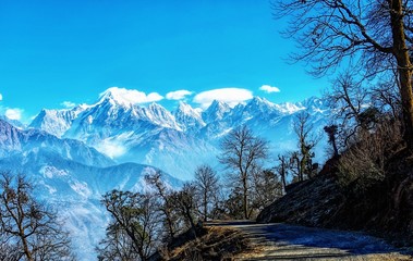 scenic beauty of the mountains at nainital in India