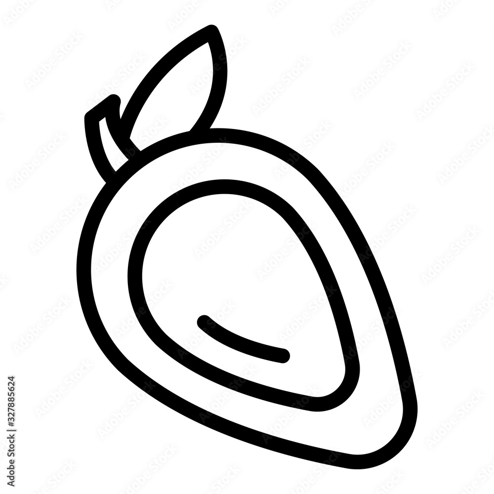 Poster fresh mango icon. outline fresh mango vector icon for web design isolated on white background