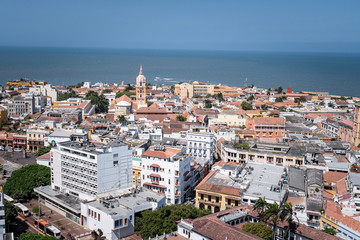 Fototapeta premium Ciudad de Cartagena, ciudad amurallada de Colombia