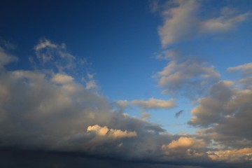 Cloudscape in a winter sky