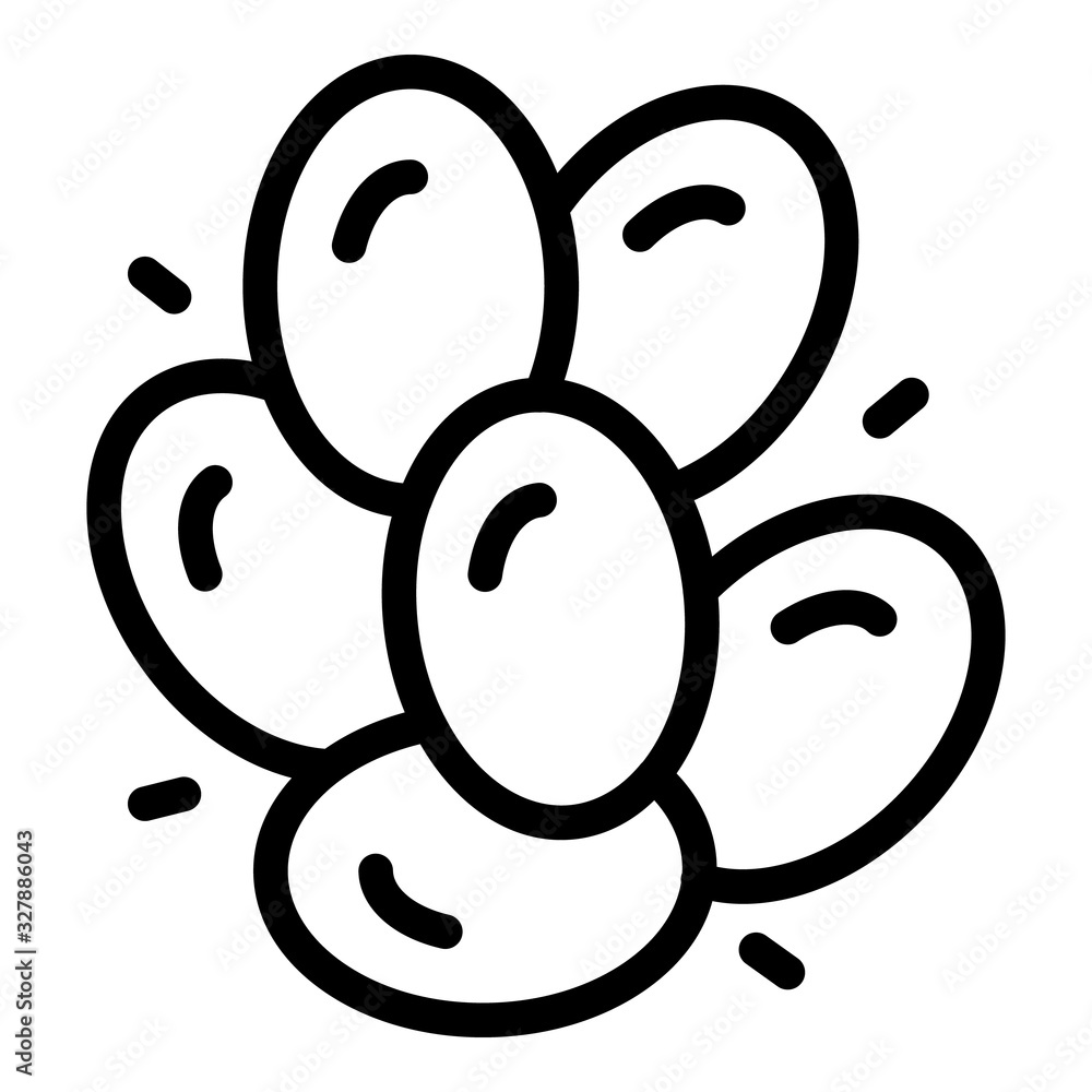 Poster nuts icon. outline nuts vector icon for web design isolated on white background