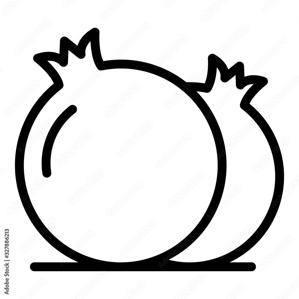 Poster fresh pomegranate icon. outline fresh pomegranate vector icon for web design isolated on white backg