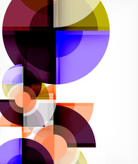 Fototapeta premium Abstract background, circle and triangle design round shapes overlapping. Geometric trendy template. Vector Illustration For Wallpaper, Banner, Background, Card, Book Illustration, landing page