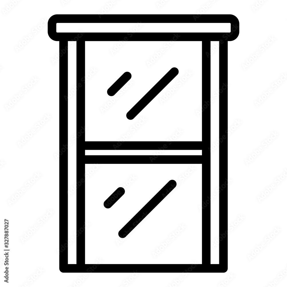 Poster house window icon. outline house window vector icon for web design isolated on white background