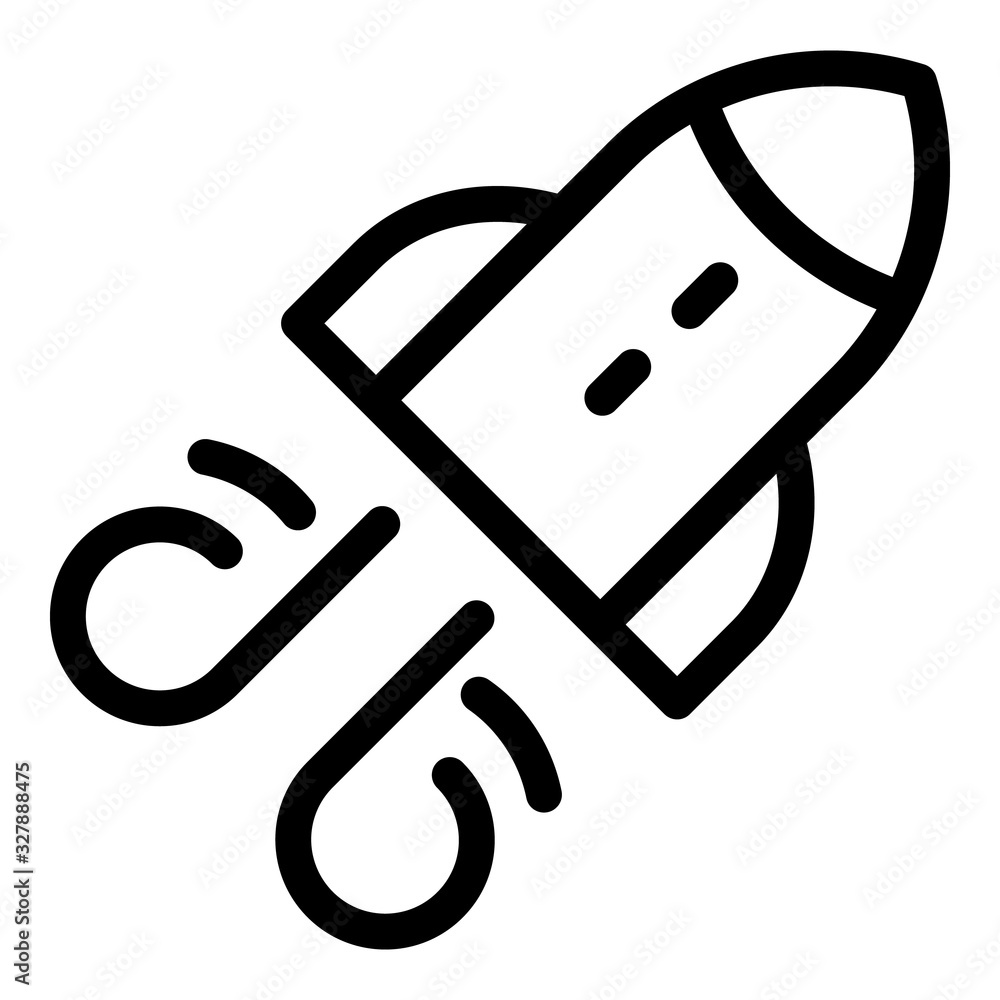 Poster startup rocket icon. outline startup rocket vector icon for web design isolated on white background