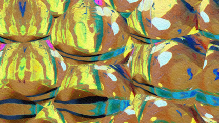 Fototapeta premium Abstract contemporary background. Watercolor texture pattern. Oil painting style. Stock. Digital design impressionism artwork. Hand drawn artistic. Art for sale. Warm colors. Paper or canvas print.