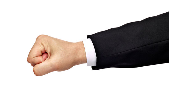 Hand Businessman Fist Strong Strenght Strike