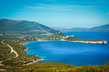 Porto Conte bay on a clear day in springtime