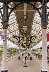 Victorian railway station canopy.
