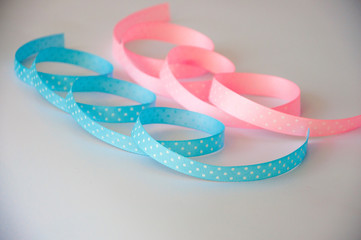 two ribbon on a white background