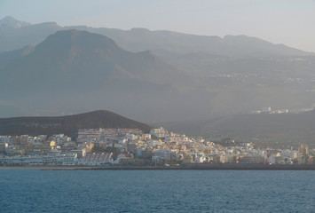 Fototapeta na wymiar Los Cristianos town, Tenerife island, Canary islands, Spain