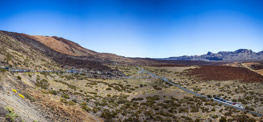 Beautiful landscape panorama of Teide national park, Tenerife, Canary island, Spain