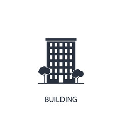 Building icon. Simple real estate element illustration.