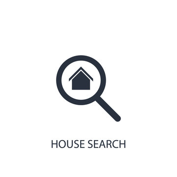 House search icon. Simple real estate element illustration.