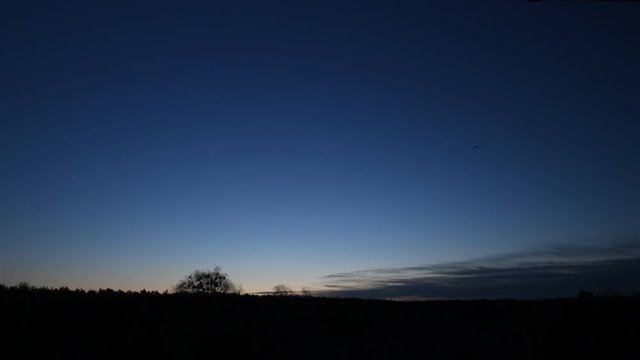 Dawn impressions in Falkensee near Berlin Spandau on March 1, 2020, Germany