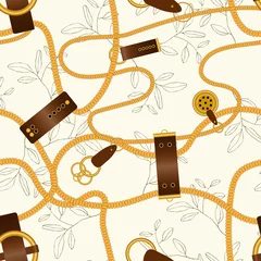 Papier peint Élément floral et bijoux hain modèle vectorielle continue sur fond jaune pastel clair avec un design floral de mode.