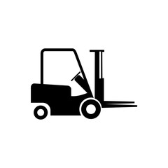 Lifting machine sign for mobile concept and web design. Forklift icon  