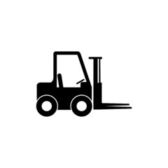 Lifting machine sign for mobile concept and web design. Forklift icon  