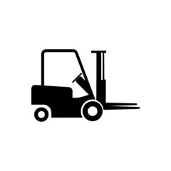 Lifting machine sign for mobile concept and web design. Forklift icon  