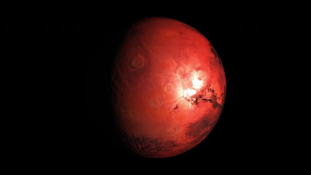 Planet Mars. High quality 4K 3D animation. Perfectly looped and rendered with alpha channel (transparency).  Use in any NLE software. Drag and drop. 