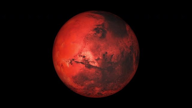 Planet Mars. High quality 4K 3D animation. Perfectly looped and rendered with alpha channel (transparency).  Use in any NLE software. Drag and drop. 