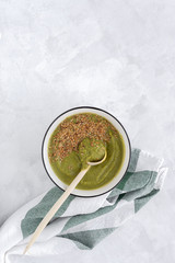 Homemade Vegetable cream. Vegan food