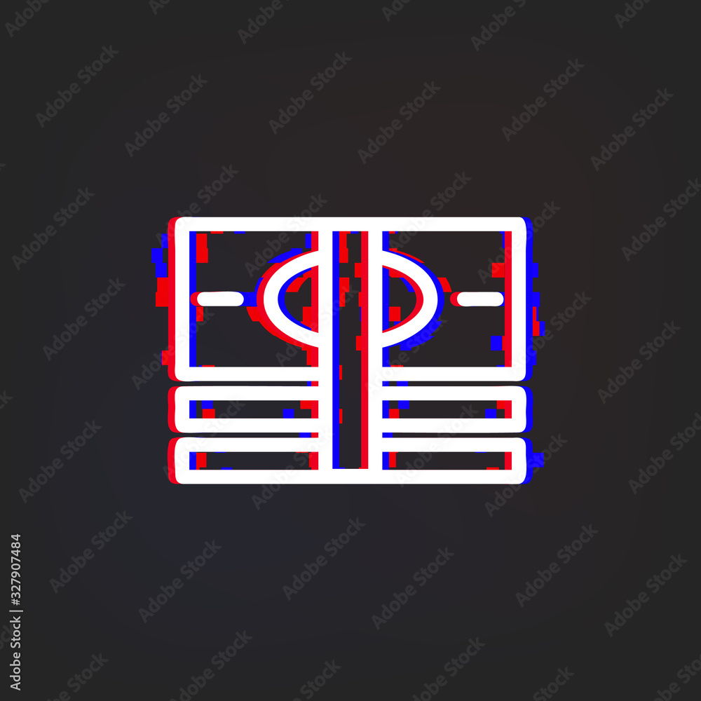Aufkleber money bills glytch icon. simple thin line, outline vector of web icons for ui and ux, website or mob