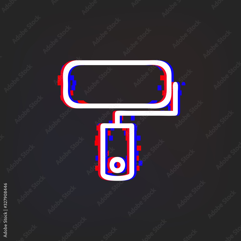 Aufkleber platen for painting glytch icon. simple thin line, outline vector of web icons for ui and ux, websit