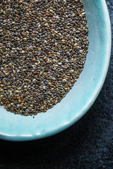 chia seeds (healthy diet) keto or paleo menu concept. food background. top view, copy space
