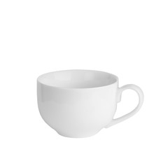 White coffee cup on a white background