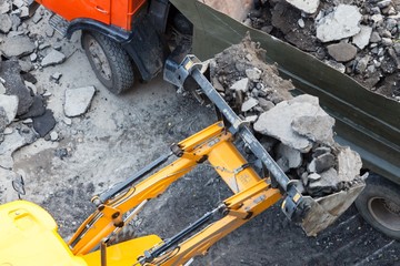 Asphalt road machine equipment industry,  street.