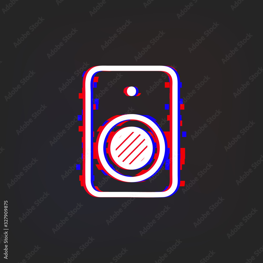 Poster webcam glytch icon. simple thin line, outline vector of web icons for ui and ux, website or mobile a