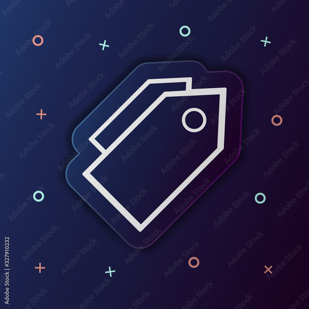 Poster trade tags nolan button icon. simple thin line, outline vector of web icons for ui and ux, website o
