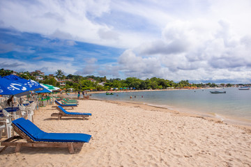 Salvador, Bahia – February 08 2020: .Gamboa beach in Morro de Sao Paulo.