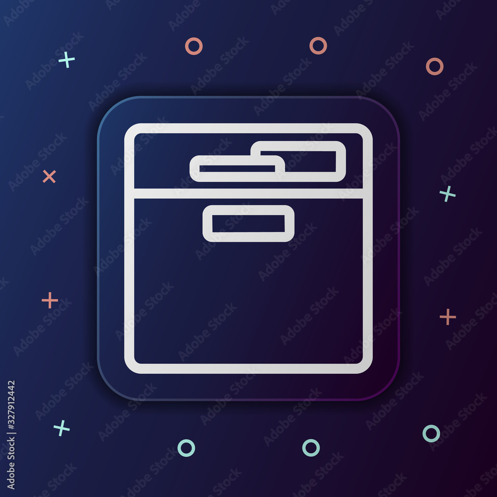 Aufkleber document shelf nolan button icon. simple thin line, outline vector of web icons for ui and ux, websi