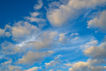 Obraz premium Blue Sky Clouds Pattern Background
