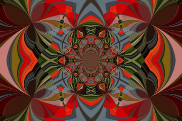 Abstraction in color with various forms  